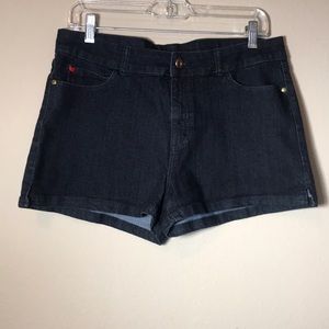 Dark Blue Denim Women's Shorts